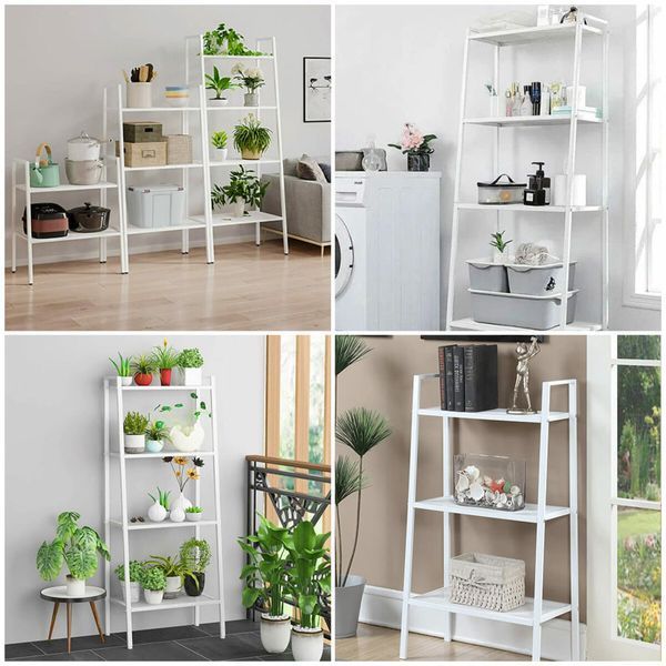 Стелаж-етажерка чотириярусний з металу 60х35х148см Білий SW-00002104 SW-00002104 фото