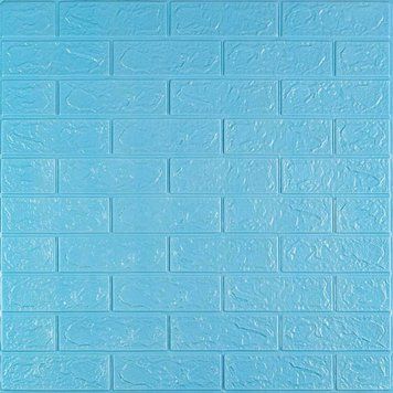 3D панель самоклеюча цегла Блакитна 700х770х3мм (005-3) SW-00000232 SW-00000232 фото
